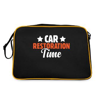 Car Restoration Time - Retro Bag - black/gold - Back
