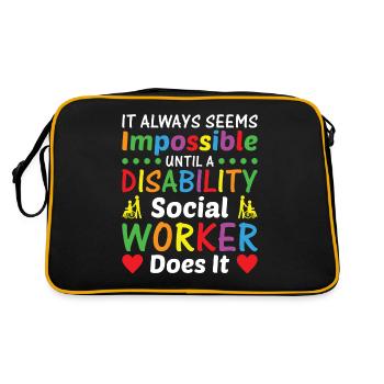 It Always Seems Impossible - Retro Bag - black/gold - Back
