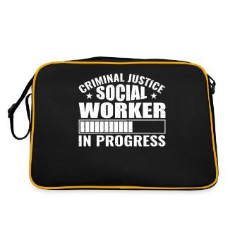 Future Community Social Worker - Retro Tasche - Schwarz/Gold - Hinten
