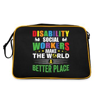 Disability Social Workers - Retro Bag - black/gold - Back