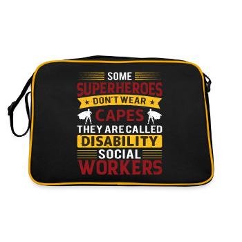 Some Superheroes Do Not Wear Capes - Retro Bag - black/gold - Back