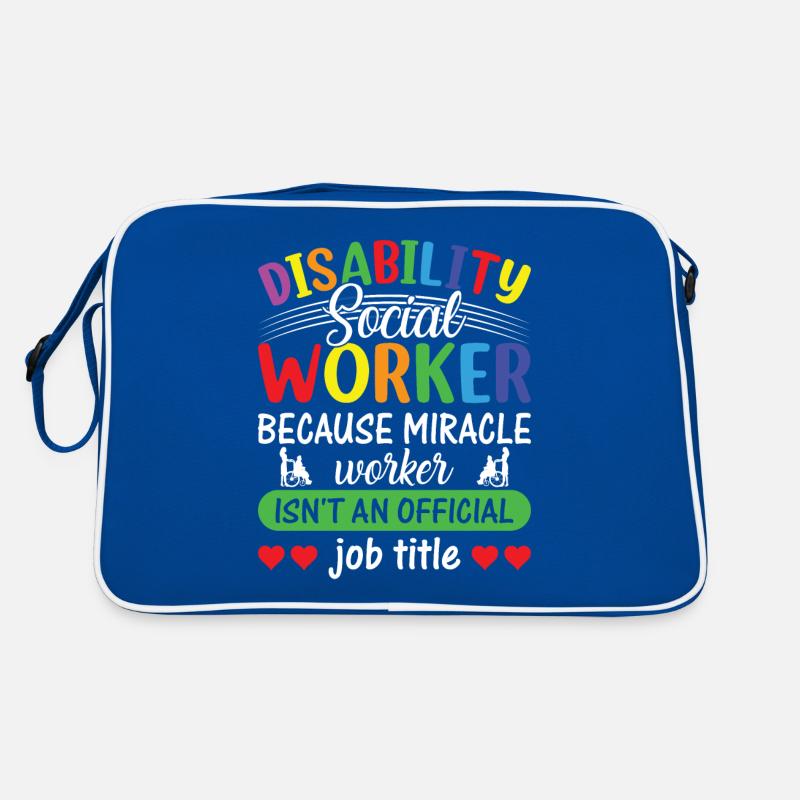 Disability Social Worker Miracle Worker Retro Bag