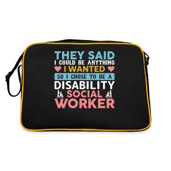 They Said I Could Be Anything I Wanted - Retro Bag - black/gold - Back