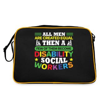 All Men Are Created Equal - Retro Tasche - Schwarz/Gold - Hinten