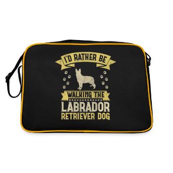Je préfère promener le chien Labrador Retriever - Sac Retro - noir/or - Dos