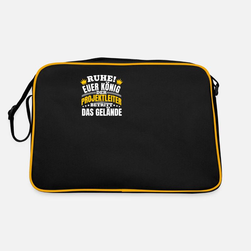 Ruhe Euer König Der Projektleite Betritt Retro Tasche