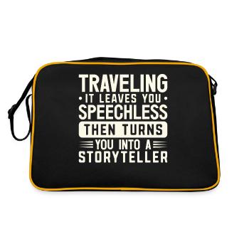 Voyage Voyage Escapade Vacances Touriste - Sac Retro - noir/or - Dos