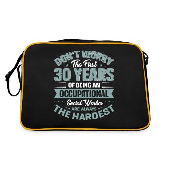 Être un travailleur social professionnel - Sac Retro - noir/or - Dos