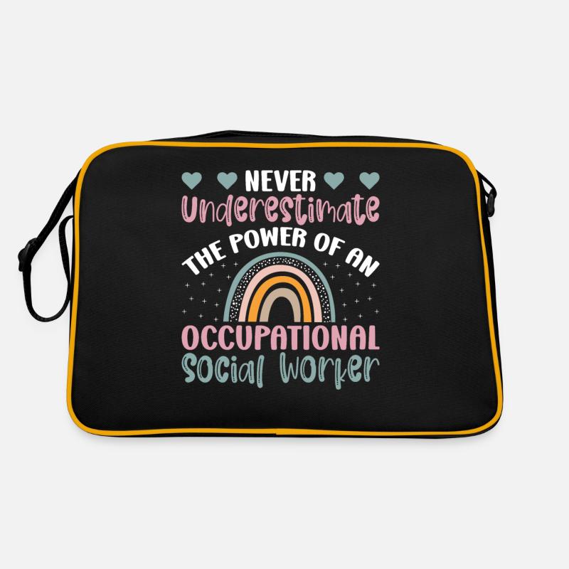 Never Underestimate Occupational Worker Retro Tasche