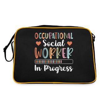 Occupational Social Worker In Progress - Retro Bag - black/gold - Back