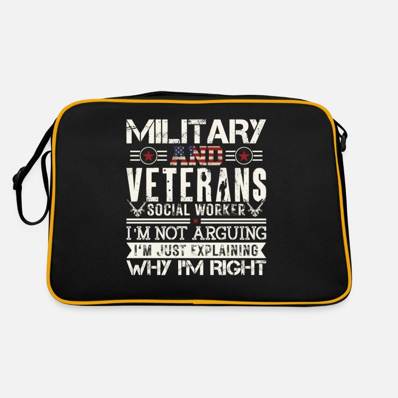 Military And Veternas Social Worker Retro Bag
