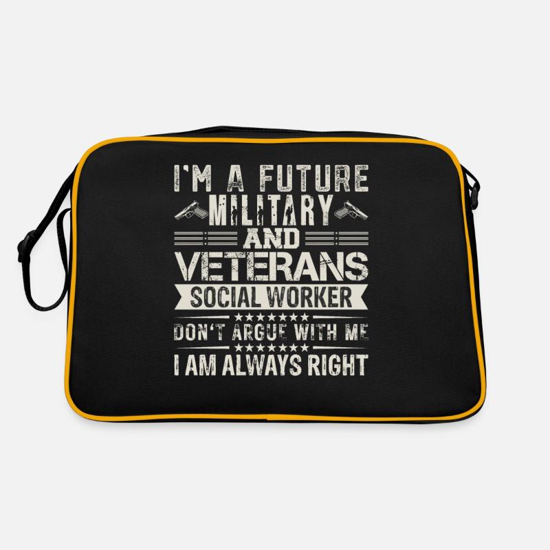 I'm A Future Military & Veterans Worker Retro Bag