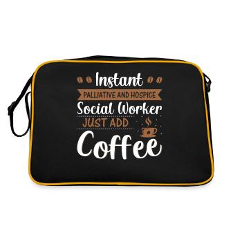Instant Palliative And Hospice Worker - Retro Bag - black/gold - Back