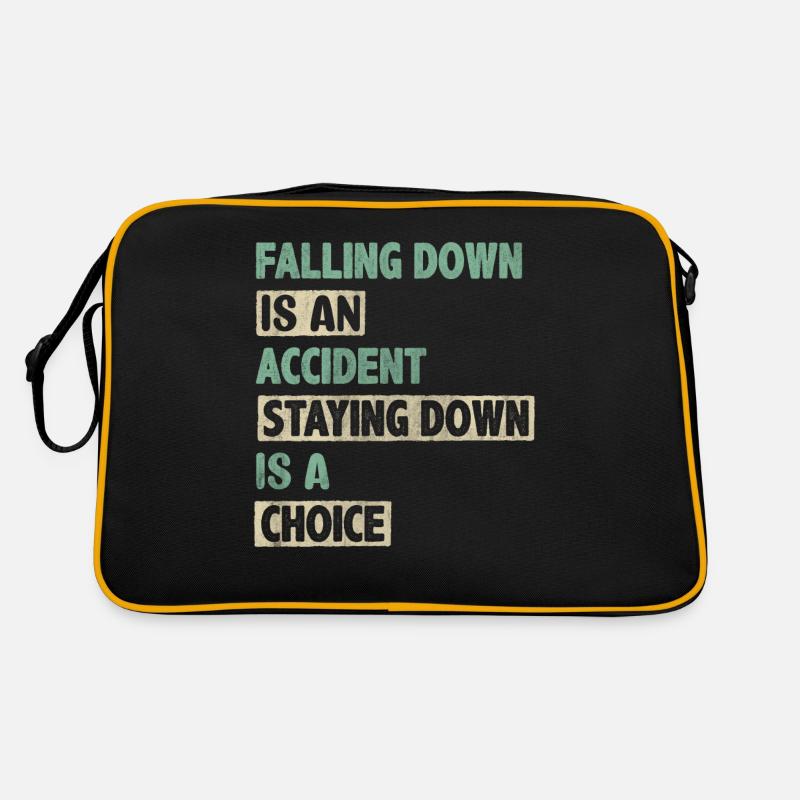 Falling Is An Accident Staying Down Is A Choice Retro Bag