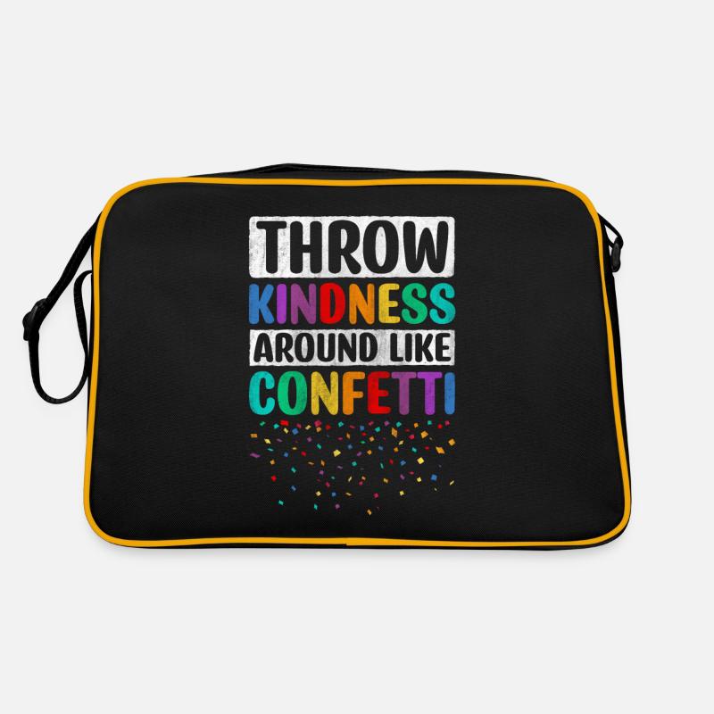 Throw Kindness Around Like Confetti Motivational Retro Tasche