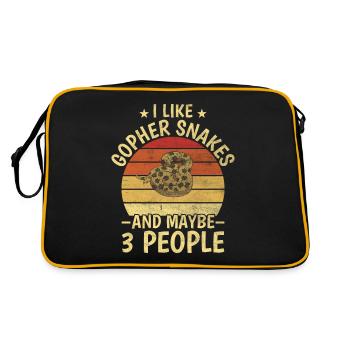Gopher Snakes And Maybe 3 People Boa Reptile - Retro Bag - black/gold - Back