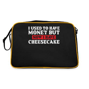 J’avais de l’argent, mais maintenant j’ai un gâteau au fromage - Sac Retro - noir/or - Dos
