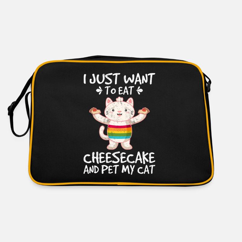 Je veux juste manger du gâteau au fromage et caresser mon chat kitty Sac Retro