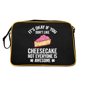 It's Okay If You Don't Like Cheesecake Baking - Retro Tasche - Schwarz/Gold - Hinten