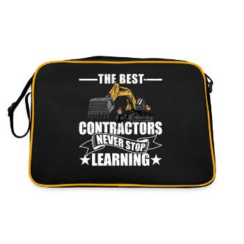 The Best Contractors Never Stop Learning Handyman - Retro Bag - black/gold - Back