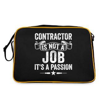 Contractor Is Not A Job It's A Passion Handyman - Retro Bag - black/gold - Back