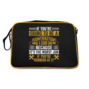 General Contractor Construction Handyman Builder - Retro Bag - black/gold - Back