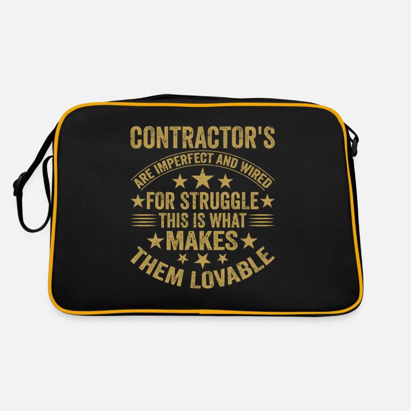 General Contractor Construction Handyman Builder Retro Tasche
