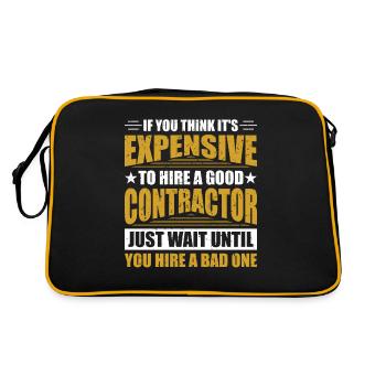 General Contractor Construction Handyman Builder - Retro Bag - black/gold - Back