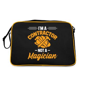 I'm A Contractor Not A Magician Construction - Retro Bag - black/gold - Back