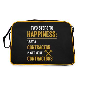 General Contractor Construction Handyman Builder - Retro Bag - black/gold - Back