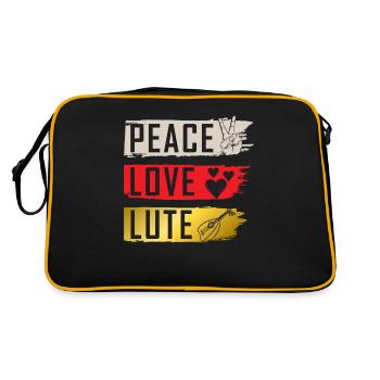 Peace Love Lute Musical Instrument - Retro Bag - black/gold - Back