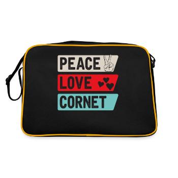 Peace Love Cornet Cornet Instrument - Retro Bag - black/gold - Back