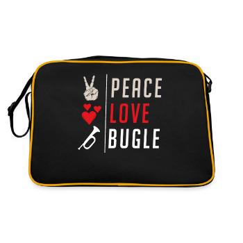 Peace Love Bugle Drumline Music Drums - Retro Bag - black/gold - Back