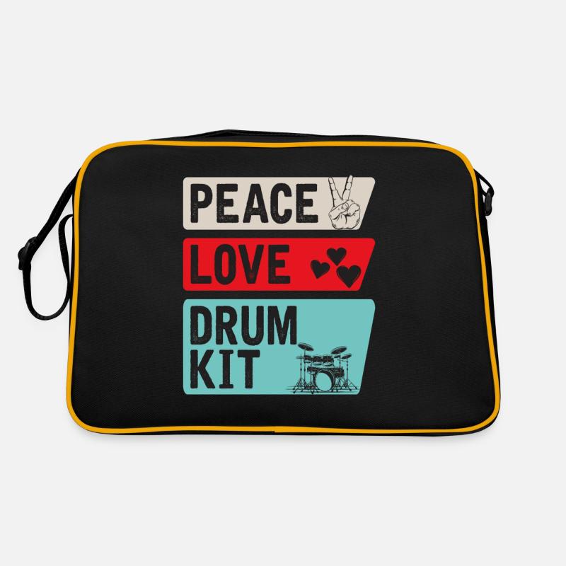 Peace Love Drum Kit Batterie Batteur Kit Sac Retro