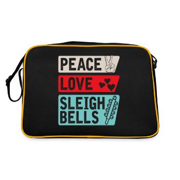 Peace Love Sleigh Bells Instrument de musique - Sac Retro - noir/or - Dos