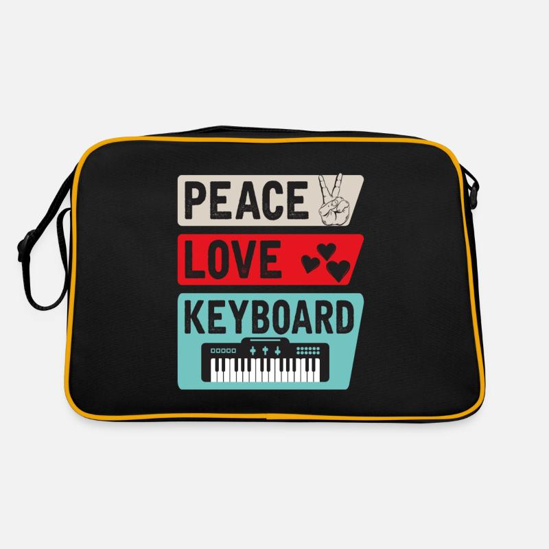 Peace Love Instrument de piano à clavier Sac Retro