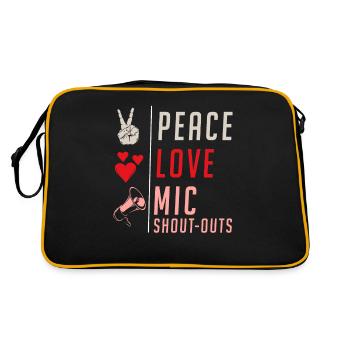 Peace Love Mic Shout-Outs Instrument - Retro Bag - black/gold - Back