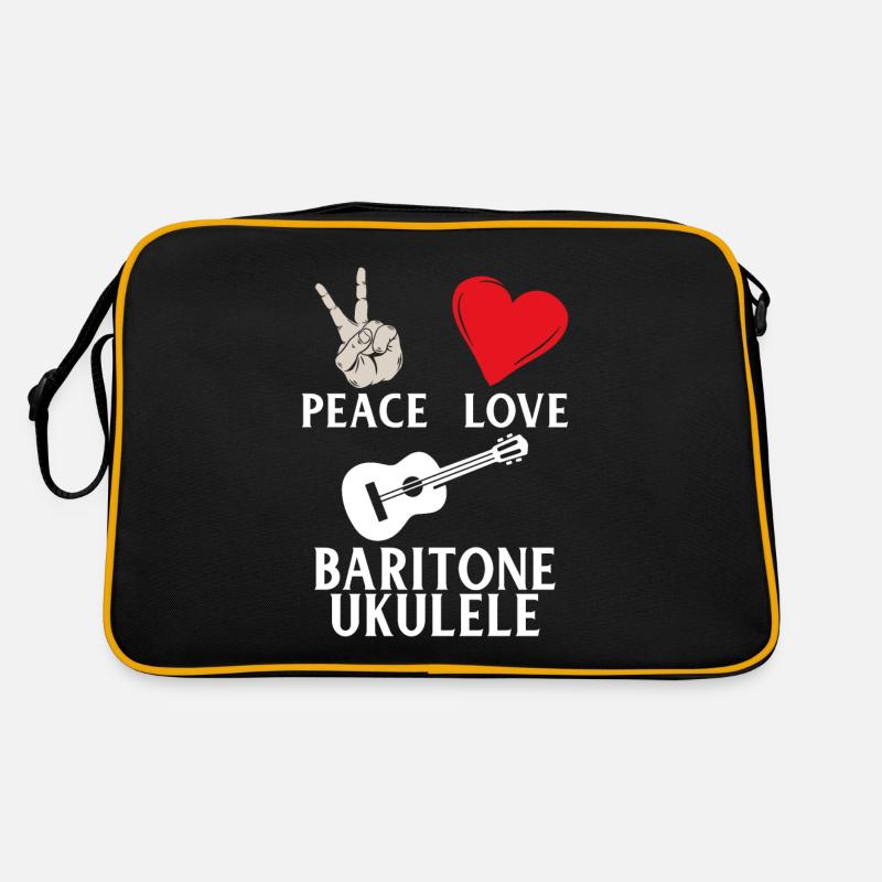 Peace Love Baritone Ukulele Hipster Retro Bag