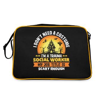 Medical Social Worker In Progress Job Occupation - Retro Tasche - Schwarz/Gold - Hinten