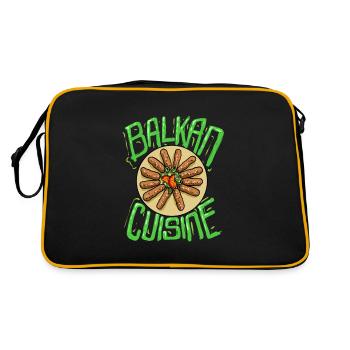 Cuisine balkanique Balkan Peppers Plat Nourriture - Sac Retro - noir/or - Dos