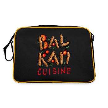 Cuisine balkanique Balkan Peppers Plat Nourriture - Sac Retro - noir/or - Dos