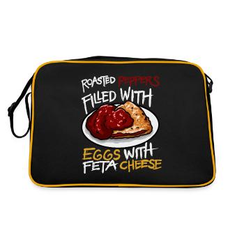 Poivrons rôtis Œufs fourrés Fromage feta - Sac Retro - noir/or - Dos