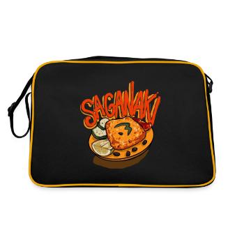 Saganaki Cuisine grecque Amateurs de cuisine - Sac Retro - noir/or - Dos