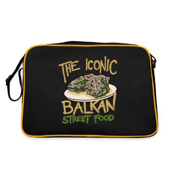L’emblématique Balkan Street Food Balkan - Sac Retro - noir/or - Dos