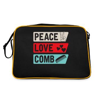Peace Love Comb Music Instrument - Retro Tasche - Schwarz/Gold - Hinten