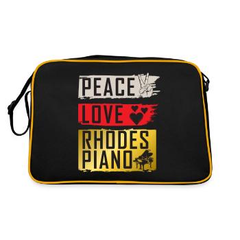 Rhodes Piano Instrument Electric Piano - Retro Tasche - Schwarz/Gold - Hinten