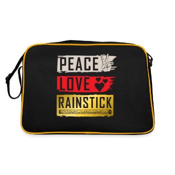 Rainstick Musical Percussion Instrument - Retro Tasche - Schwarz/Gold - Hinten