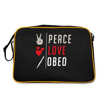 Peace Love Obeo Instrument Musical - Sac Retro - noir/or - Dos