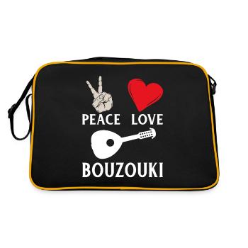 Bouzouki Music Instrument Irish Bouzouki - Retro Tasche - Schwarz/Gold - Hinten
