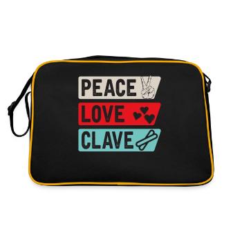 Clave Musical Instrument Percussion - Retro Tasche - Schwarz/Gold - Hinten